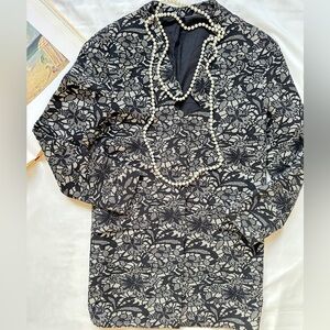 NAF NAF Black and White Floral Blazer